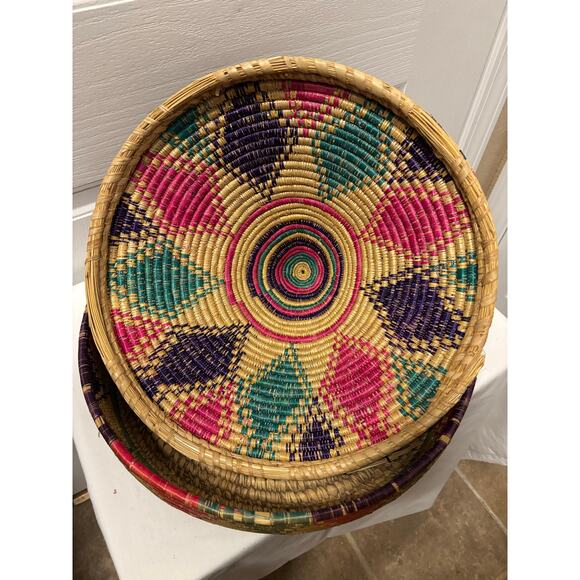 Mid-Century African Handmade Lidded Grain Basket - Picture 7 of 12